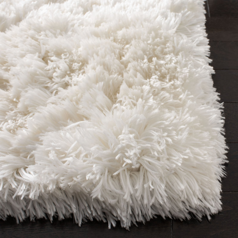 Orlinda Shag Hand Tufted Performance Solid Color Rug, Rectangle 6' x 9'