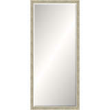 Distressed Antique Ivory Beveled Signature Mirror