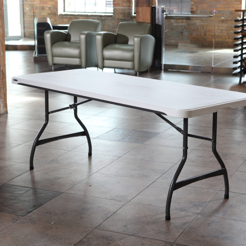 Table rectangulaire pliante commerciale 72 ", Blanc
