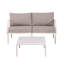 9 Piece Patio Conversation Sets, Modern Outdoor Patio Sectional Furniture Set With Two Square Coffee Table, Waterproof Thick Cushion Deep Seating For Porch, Balcony, White & Light Gray
