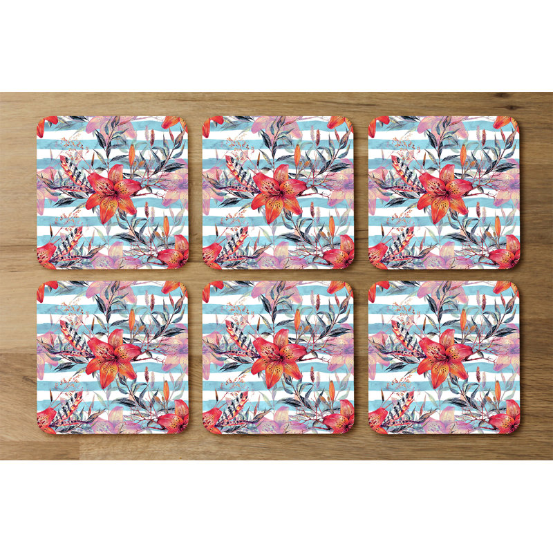 Square 6 Piece Coaster Set