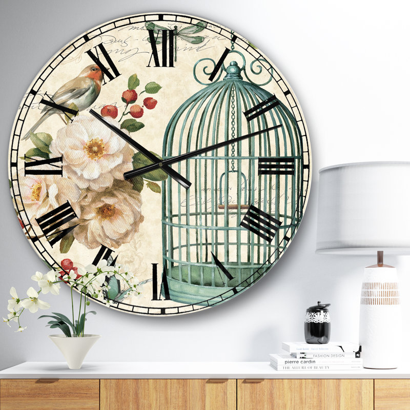 Horloge murale florale et botanique, Grand