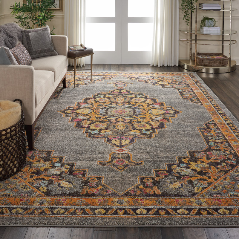 Tapis traditionnel bohème Veronique, Rectangle 7 pi 10 po x 10 pi