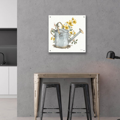 «Garden Patch V2 Yellow» par Leslie Trimbach, art mural en verre acrylique