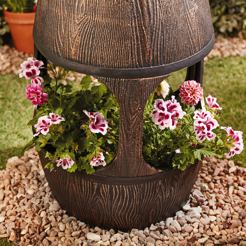 Thiessen Barrel Fountain Planter