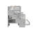 Tena Solid Wood Standard Twin over Full Bunk Beds with 4 Drawer Stairway and Trundle-135818582-188974652