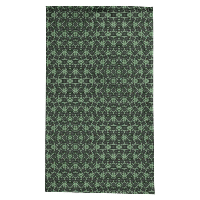 Nappe à cercles ornés Leffel, Noir / Vert