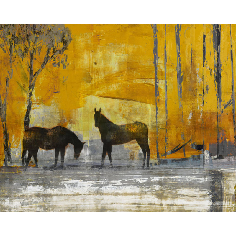 Ochre Field Print by Sofia Fox, Glass Coat, 40" H x 50" W