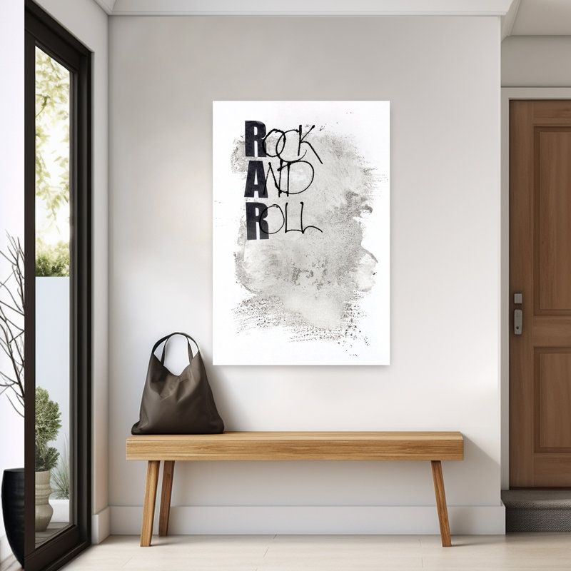 Rock and Roll, architecture contemporaine de paysage abstrait, H 60 po x l 40 po