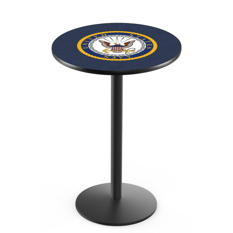 Table bistro militaire 36 ", Noir froissé, Marine des États-Unis