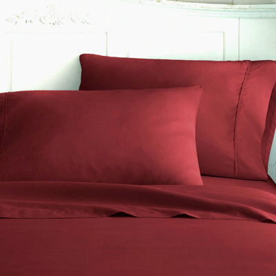 LuxurySoft Brushed Microfiber Pillowcase Set - Burgundy - 2 Pack - Ultra Soft & Wrinkle Resistant - Hypoallergenic & Breathable - Hotel Quality Bedding - Easy Care & Durable - Perfect