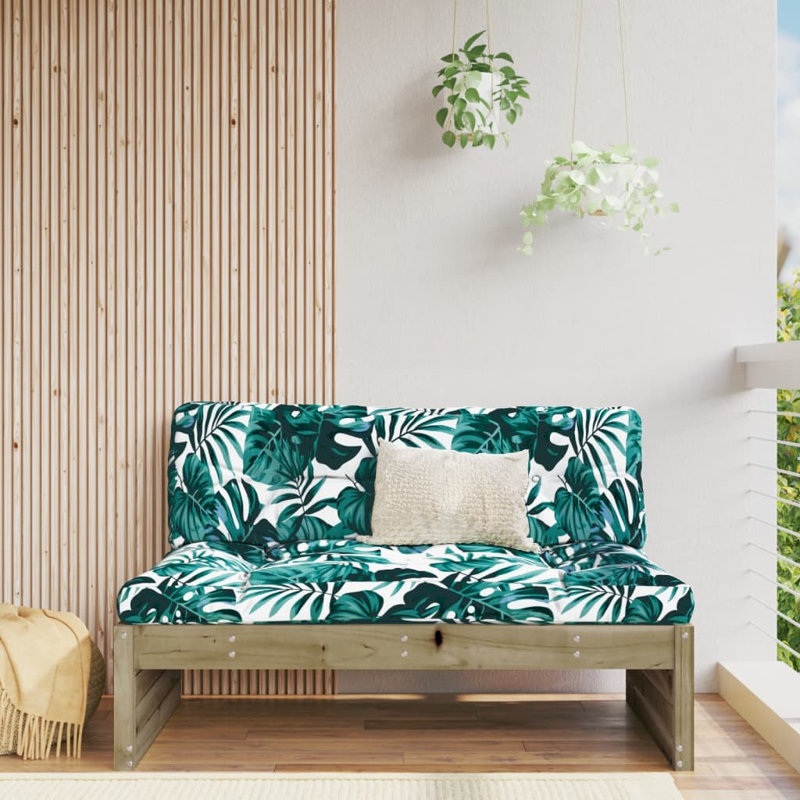 Myler 120 cm W Solid Wood Patio Sofa