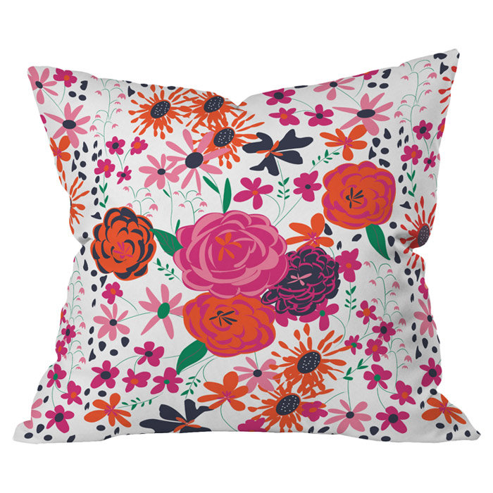 Coussin décoratif intérieur/extérieur blooming love