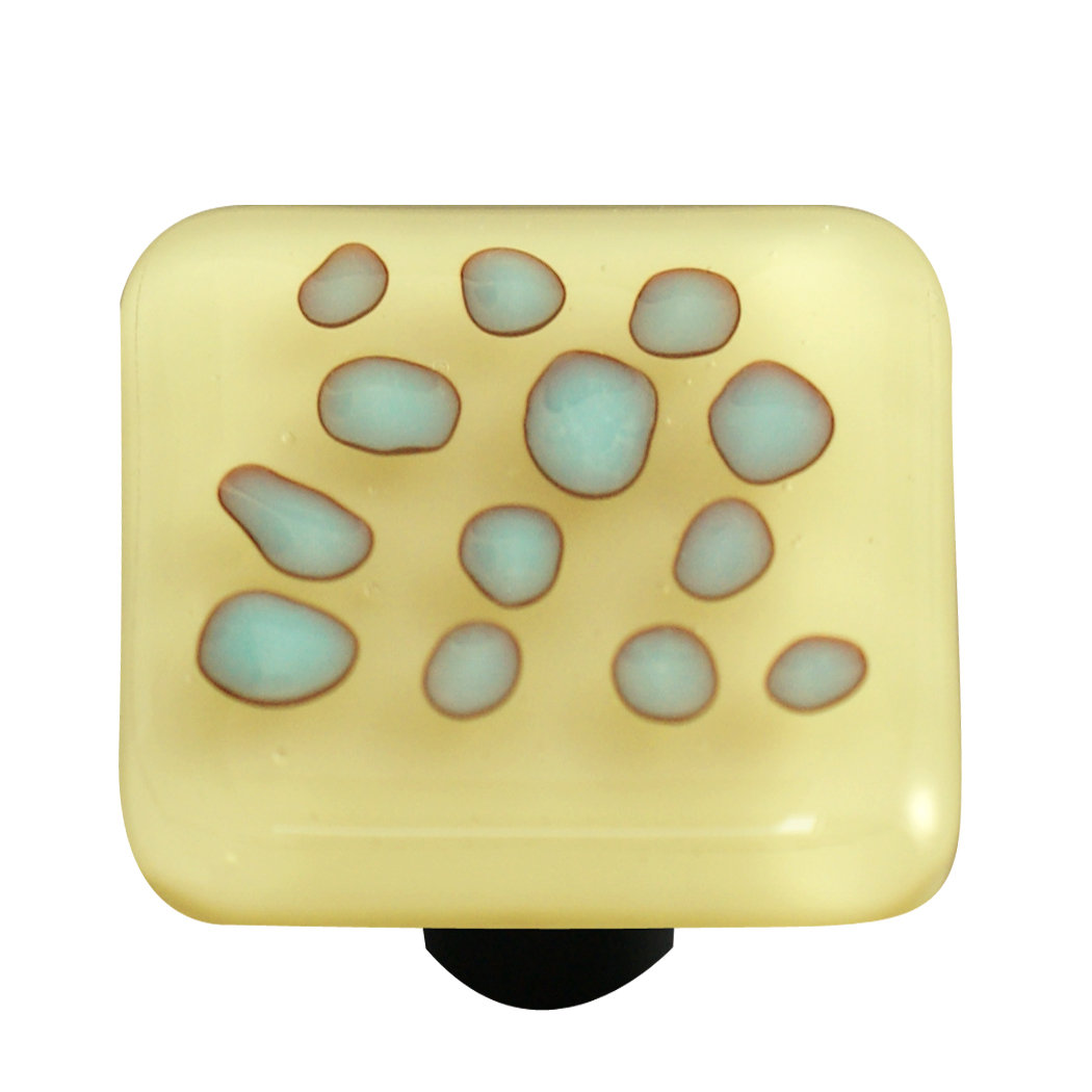 Reactive 1.5" Length Square Knob Aquila Art Glass Hardware