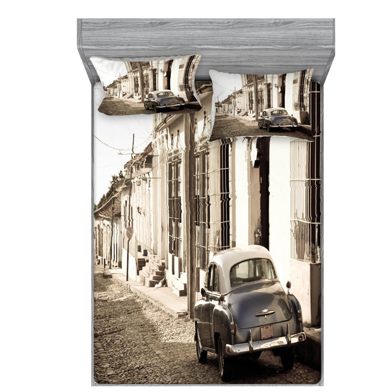 Cars Microfiber Sheet Set, Queen Sheet Set with Fitted Sheet