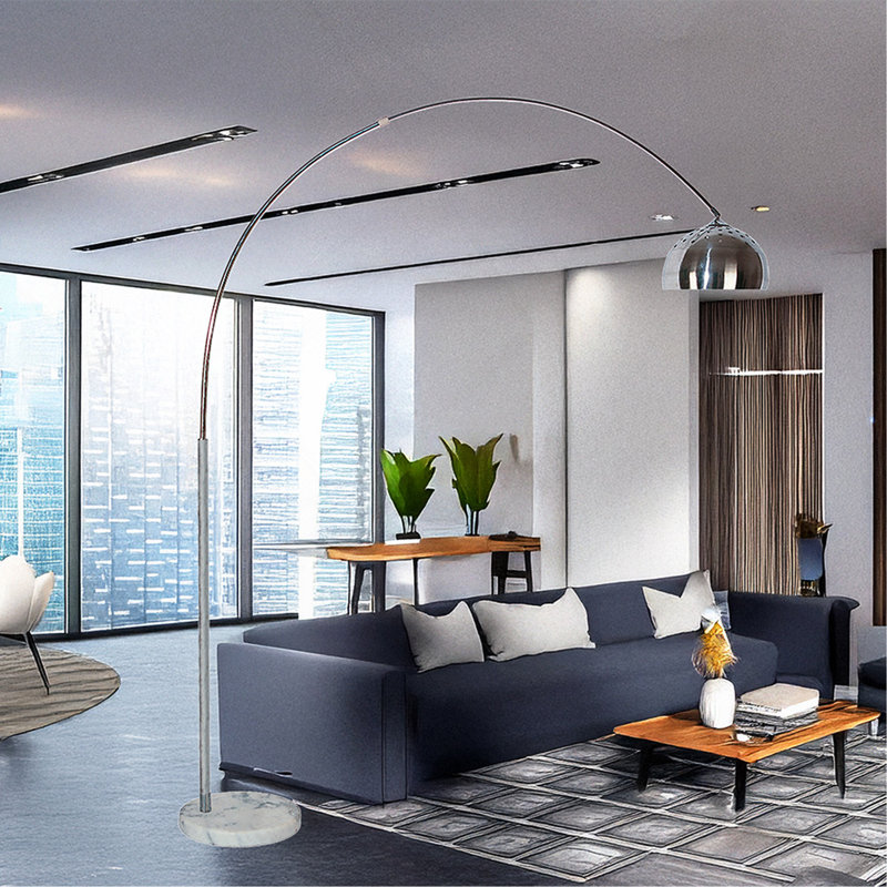 81"H STEEL MODERN ARCH FLOOR LAMP