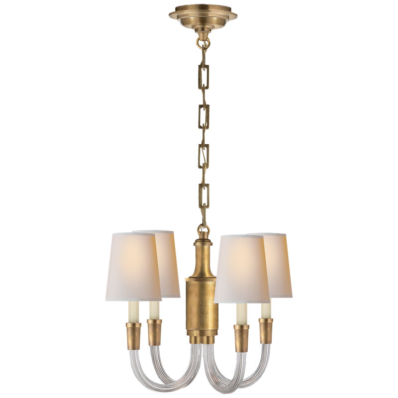 Thomas O'Brien Vivian Mini Chandelier, Brass, Paper