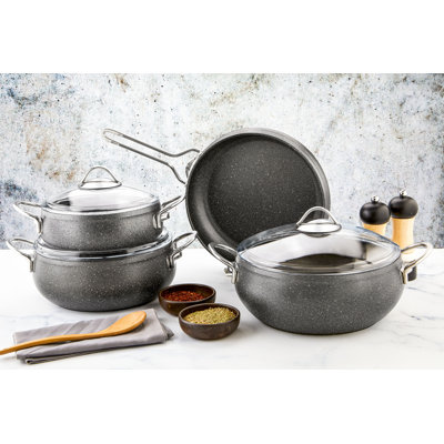 Levon 7 - Piece Non-Stick Aluminum Cookware Set