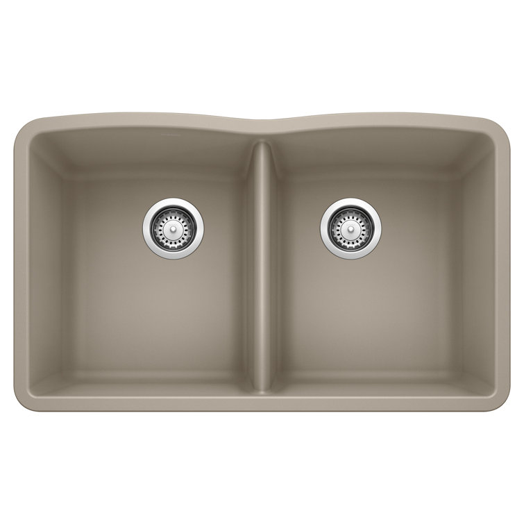 Diamond SILGRANIT 32" L x 19.36" W Double Basin Undermount Kitchen Sink