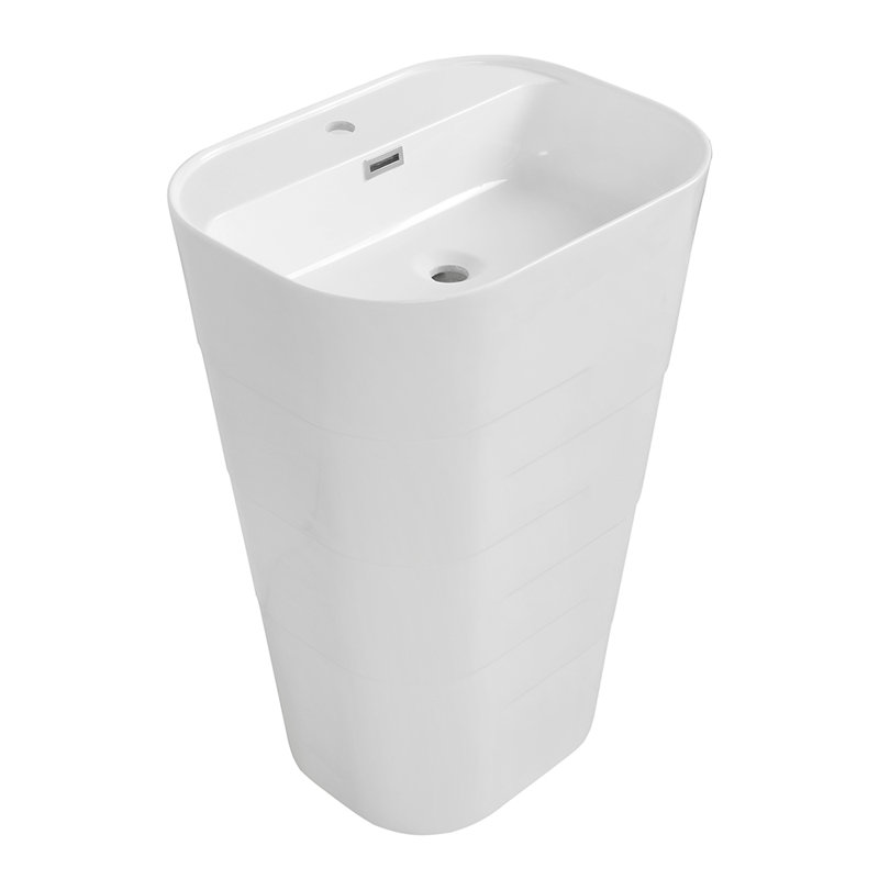 Lavabo autoportant en résine 24 po