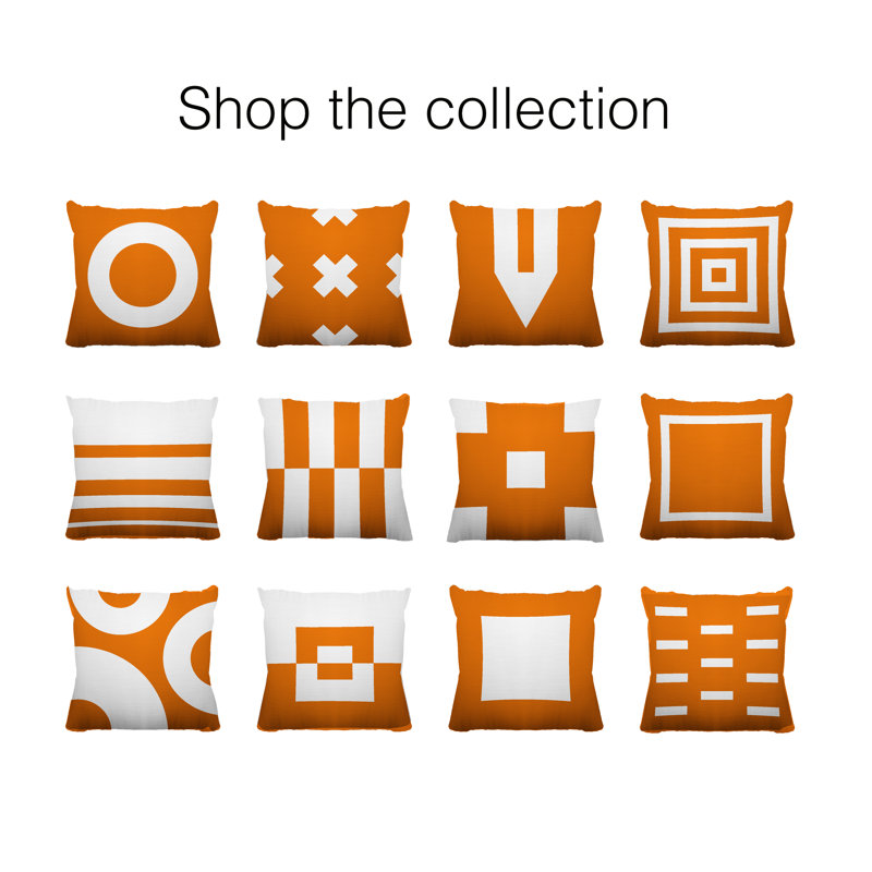Housse et insert de coussin extérieur Luella, L 20 po x H 20 po, Orangé