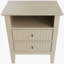 Ensemble de 2 tables de chevet cannelées à 2 tiroirs de 18 po, tables de chevet de chambre à coucher beige moderne, tables de bout avec canapé et rangement-129366147-129366148