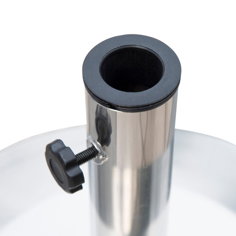 Base de parasol autoportante Keltner, Argent, H 15,7 po x l 18,9 po x P 18,9 po