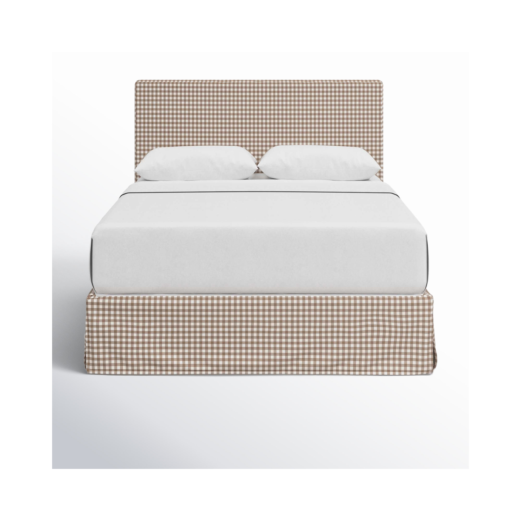 Verona Upholstered Slipcover Bed, Classic Gingham Tan, Twin