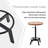 SET OF 3,Bar Table (30.31"-35.43") & 2 Counter Stools (17.7-24.4") Set For Pub Kitchen(Desktop Dia23.6”)