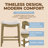 ROME + OAK Parker Backless Counter Stool, Natural with Cream Fabric-1448617558