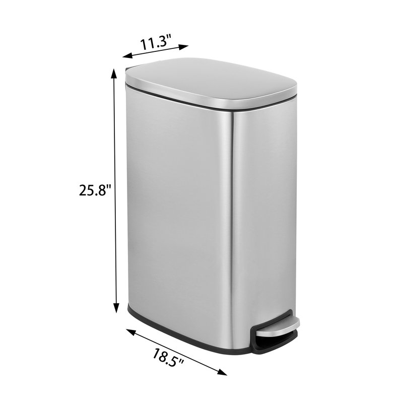 Poubelle à pédale en acier inoxydable Innovaze, 13