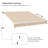 Yaheetech Fabric Beige Cover Retractable Patio Awning-66002067-94592229