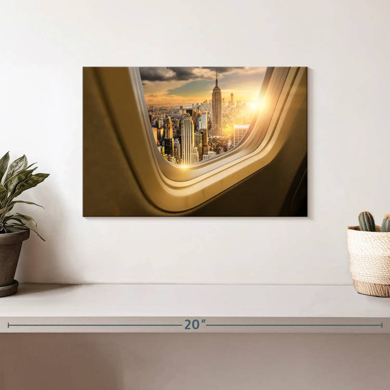 Sireci NYC Plane Window View, 8" H x 12" W