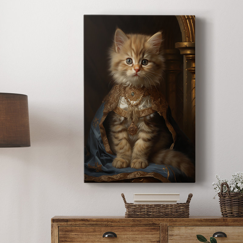 ANIMALS Series CCII - Toile tendue avec châssis Premium - Prêt à être accroché, H 18 po x l 12 po