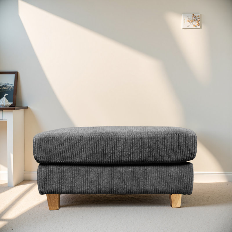 29.52-inch upholstered ottoman, Dark Gray
