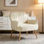 Fauteuil d'appoint en velours, chaises de salon rembourrées modernes-1249386044