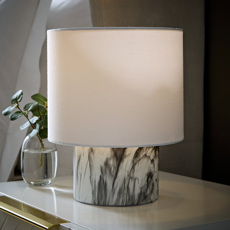 Resin Table Lamp, White