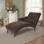 Chaise longue capitonnée en cuir PU avec coussin-771842224