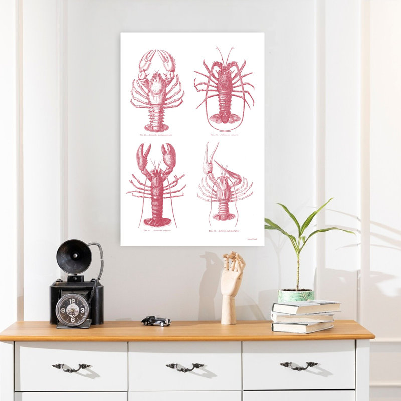Lobsters Lobster Coastal Art, 24" H x 16" W