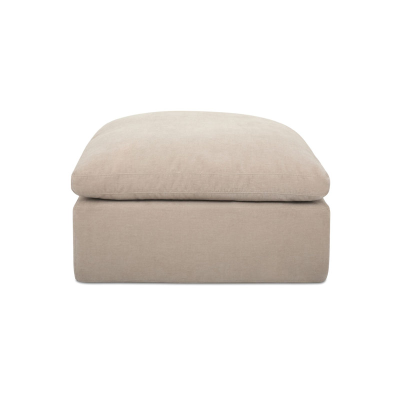 Cates Ottoman Dark Green, Beige