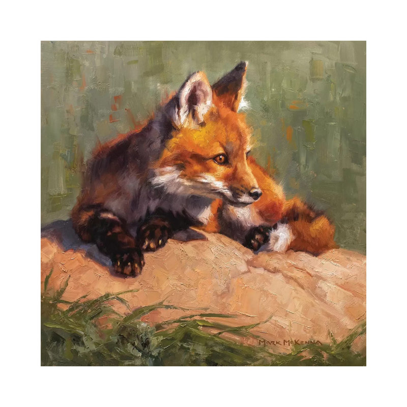 Midday Lounge 1 Piece Painting on Canvas, 30.48 cm H x 30.48 cm W, Wrapped Canvas