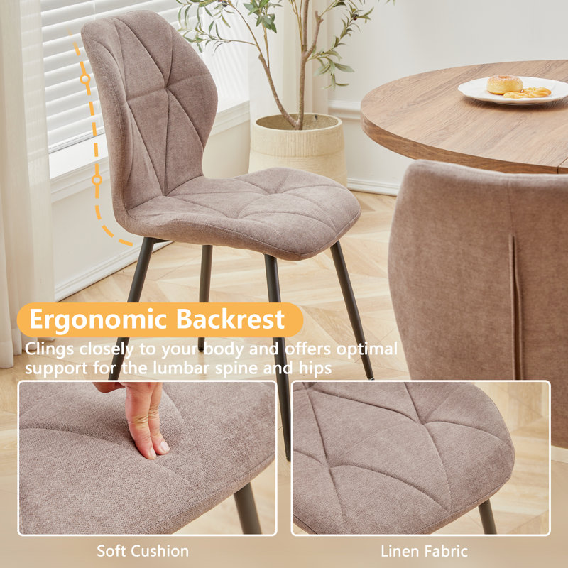 Miko 50 cm H Velvet Side Chair, Brown