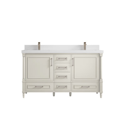 Meuble-lavabo double 60 po avec comptoir Aberdeen