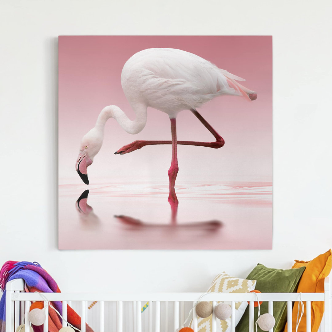 Leinwandbild Flamingo Dance