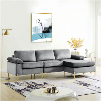 Urban Grey Velvet Sofa With Luxurious Comfort And Modern Design For Stylish Living Rooms