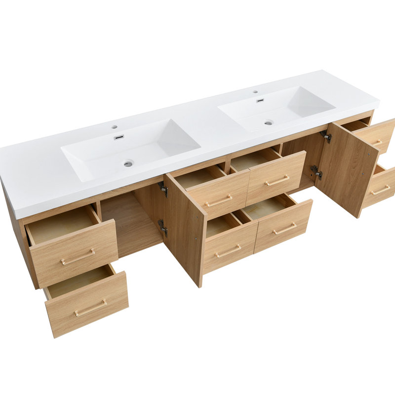 Joven 84" Double Bathroom Vanity With Sink Combo