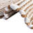 Square Kassandra Striped Hand Loomed Jute Area Rug in Beige-331536996