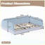 Lit double rembourré en molleton pour lit double, cadre de lit semi-fermé avec garde-corps latéraux, bleu-133491355-133491351
