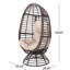 Fauteuil à œufs pivotant confortable - Finition tissée - Édredons P 28,22 po x H 57,09 po, l 29,85 po