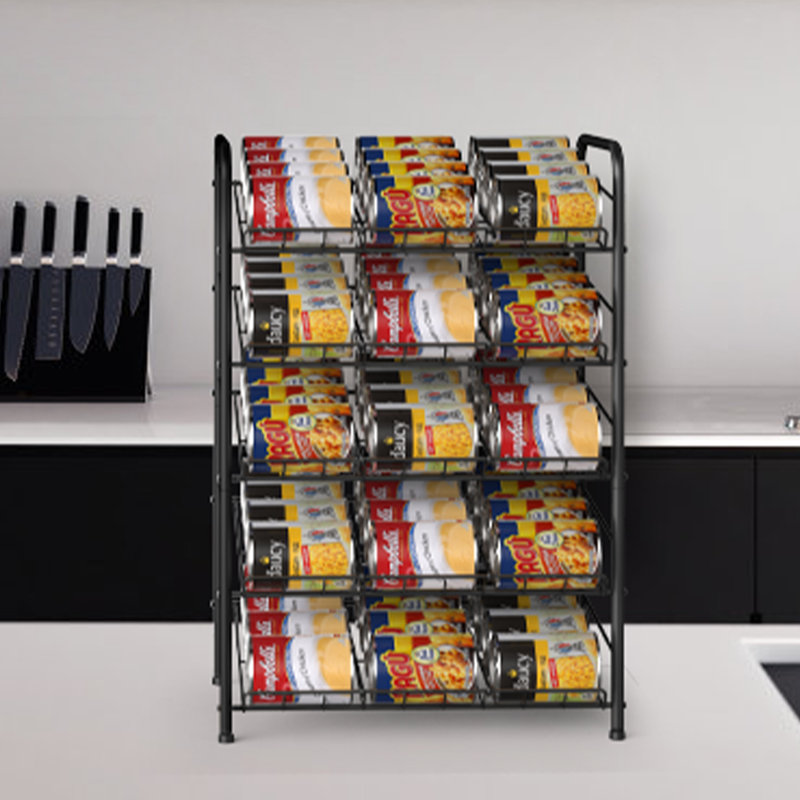Deelip Freestanding Spice Rack, Black